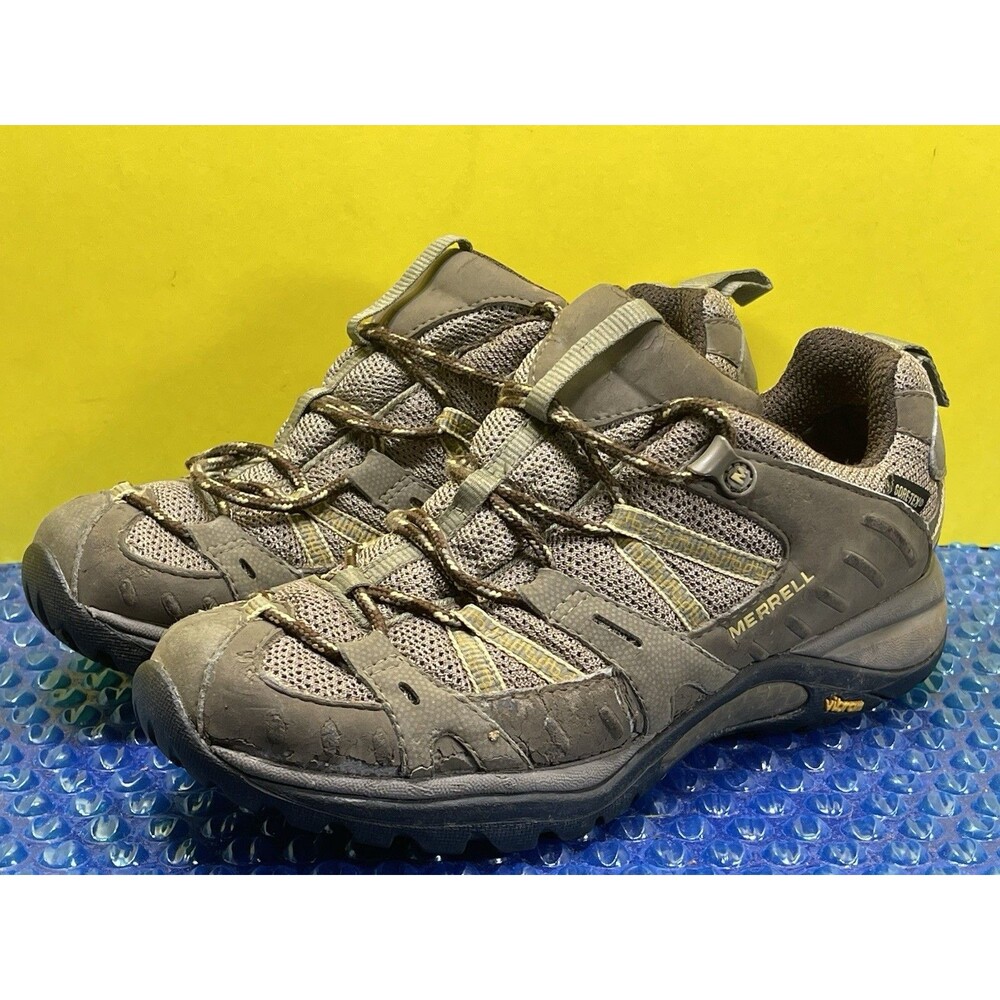 Merrell Shoes Womens 6.5 Siren Sport Hiking Olive Green Leather Gore-Tex J16000